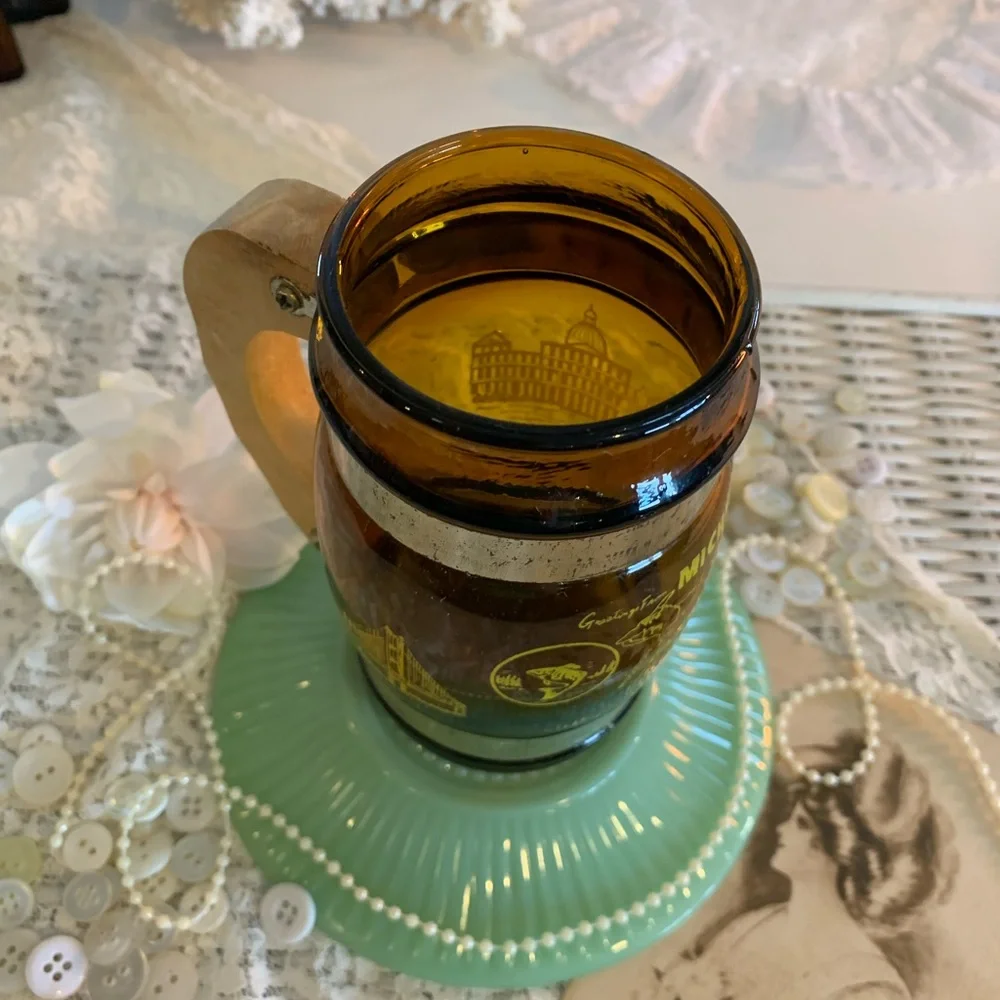 Vintage Amber Glass Stein🍺 - Picture 11 of 15